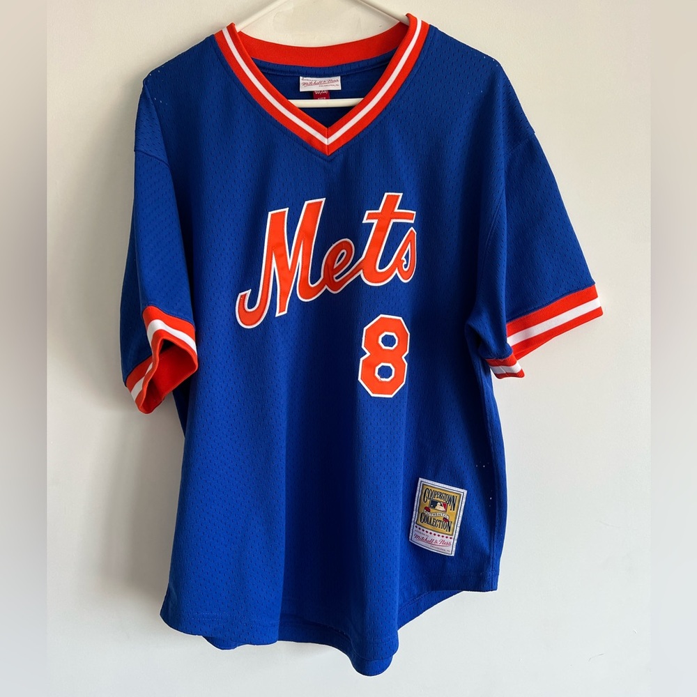 Mitchell & Ness NY New York 1986 Mets Jersey #8 Gary Carter 48 XL